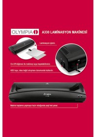 Resim Olympia A330S 4 In 1 A3 Set Laminasyon Makinesi 