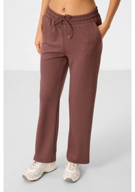 Resim Kahverengi Yumuşak Dokulu Kapüşonlu Oversize Kadın Eşofman Tunik Takım - 95348 Kahverengi 