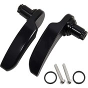 Resim Samdoo Harley Davidson İçin Siyah Alüminyum Eyer Çantası Kilit Seti - 2'li Paket Siyah 