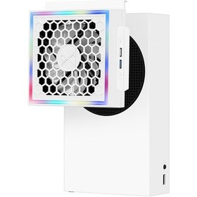 Resim Xbox Series S Konsolu İçin Yana Monte Soğutma Fanı Rgb Renkli Işık Radyatörü 