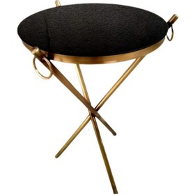 Resim Brc Küpe Zigon Model Sehpa Metal Bakır Eskitme Gold Renk Ayak Kır 