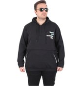 Resim Mocgrande Büyük Beden Kapüşonlu Sweat Double Face Never 25706 Sıyah Siyah 