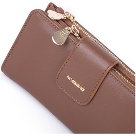 Resim Nas Bag Kadın Kartlık Ve Bozuk Para Cepli Yatay Cüzdan Taba Dona Taba 