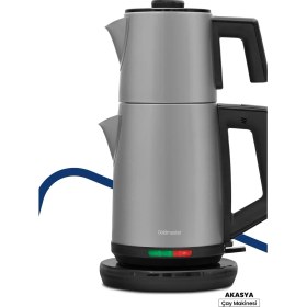 Resim Allians Akasya Silver Xl 2200W Çelik Çay Makinesi ve Su Isıtıcı 