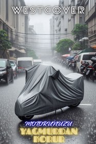 Resim WestCover Apec PS3 Arka Çanta Uyumlu Gri Kilit Uyumlu Motosiklet Brandası,Motor Örtüsü 