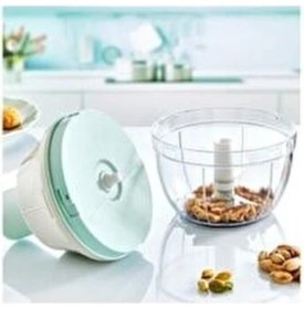 Resim 5DM Ekru Renkli Bas Kes El Rondosu Sebze Doğrayıcısı 2 Bıçaklı Sağlıklı ve Pratik Kullanım 