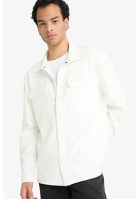 Resim Defacto Regular Fit Twill Uzun Kollu Gömlek E7689ax25auer105 Ekru 