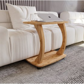 Resim Mobico Varyo Laptop Sehpası, C Ayaklı Orta Sehpa, Yemek Yeme Sehpası 