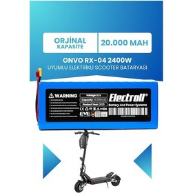 Resim Onvo Rx-04 2400w 52v 20ah Elektrikli Scooter Bataryası Mavi 