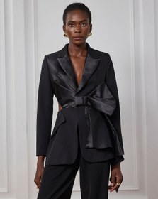 Resim Alma Bodycon İçi Fiyonklu Blazer - S 