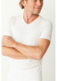 Resim Belpa Ersa İç Giyim Modal Erkek V Yaka T-shirt 3'lü Beyaz 