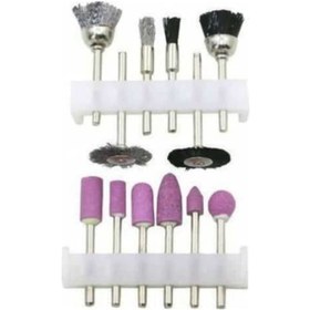 Resim Mi̇ni̇ Taşlama Zımparalama Fırçalama 12'li Gravür Hobi Set 