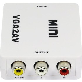 Resim Gplus VGA2AV VGA RCA AV Dönüştürücü Çevirici Mini Switch 