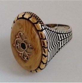 Resim Omar Silver Erkek Mineli Gümüş Yüzük Mrd02 