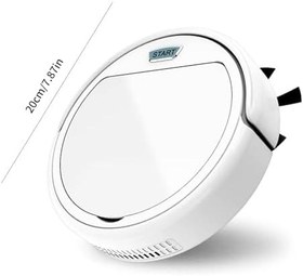 Resim Akıllı Robot Süpürge, ABS Robot Süpürge, USB Şarjlı Robot Süpürge, 2 Yan Süpürge Döner Fırçalı Kendi Kendini Temizleyen Elektrikli Süpürge, Ev, Ofis İçin Robot Süpürge 