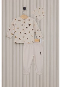Resim U.S. Polo Assn. U.s. Polo Assn Erkek Bebek Krem Takım 5274-45846 Krem 