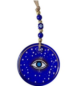 Resim Mavi Yıldız İşlemeli Göz Model Duvar Süsü Nazar Boncuklu Duvar De 