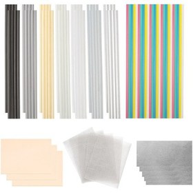 Resim Hallow Siyah 94 Adet Plastik Kaynak Çubukları Abs Pp Pu Pe Pa Pc 