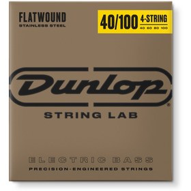 Resim Jim Dunlop DBFS40100 Stainless Steel Flatwound 4 Telli Bas Gitar Teli (40-100) 