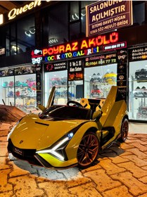Resim POYRAZ AKÜLÜ Orijinal lisanslı lamborgini sian 24 volt akülü araba (drift+tabletli) 