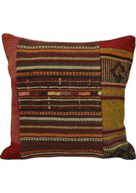 Resim Zehra Abla Halı Yeni El Dokuma Patchwork Kırkyama Dekoratif Kilim Kırlent Yastık Kılıfı 6480 Çok Renkli 