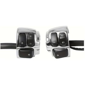 Resim Hightower Premium Switch Gövde 2 Adet 25mm 1" Kol Switch Gövde Kablolama Teli Dyna Sportster 883 1200 Xl Vrod 