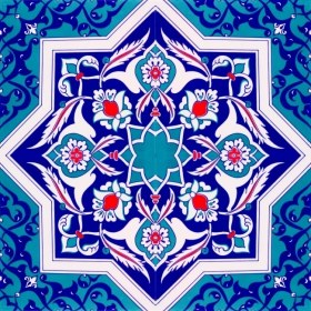 Resim Kütahya Hedef Çini AC26 20 x 20 Dekoratif Çini 