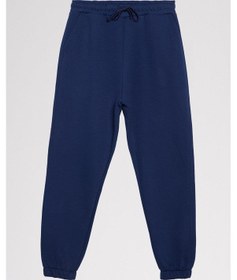 Resim Unisex Relax Fit Rahat Kesim Şardonlu 3 Cepli Lastikli Jogger Paça Lacivert Eşofman Altı-32645 Lacivert 