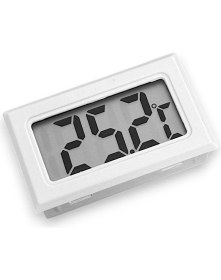 Resim Dijital Mini Sıcaklık Ölçer Termometre Isı Ölçer - 1 Adet Beyaz Renk (2 Adet Pil Dahil) 