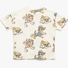 Resim Koton Paw Patrol Baskılı Lisanslı Kısa Kollu Bisiklet Yaka Pamuklu Tişört Ekru Desenli 5smb10320tk Ekru Desenli 