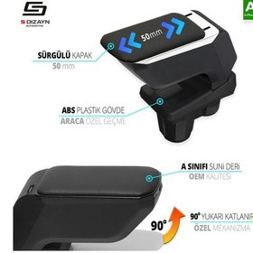 Resim S-dizayn Renault Megane 3 Kol Dayama Kolçak Geçmeli Abs Gri 2010-2016 A+kalite 