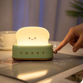 Resim Yeşil Sevimli LED Tost Masa Lambası 