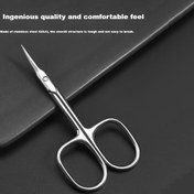 Resim 1 adet Paslanmaz Çelik Tırnak Makası, Ambidextrous, Ultra İnce Hassas Uç, Ergonomik Tasarım, Formaldehit İçermez, Çok Amaçlı El Sanatları ve Güzellik Tırnak Bakımı, Taşınabilir Hediye Fikri 