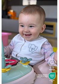 Resim Lilalinda Bebek/çocuk Yelek %100 Pamuk Nakış Detaylı Ekru 