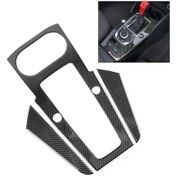 Resim 3 Adet Araba Karbon Fiber Dişli Paneli Audi A3 2014-2018 İçin Dekoratif Etiket, Motor Çalıştırma Düğmesi Dekorasyonu İle 1 Adet 