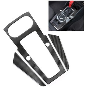 Resim 3 Adet Araba Karbon Fiber Dişli Paneli Audi A3 2014-2018 İçin Dekoratif Etiket, Motor Çalıştırma Düğmesi Dekorasyonu İle 1 Adet 