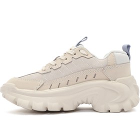 Resim Caterpillar Kadın Bej İntruder Essential Bağcıklı Süet Deri Sneaker 013G101005 