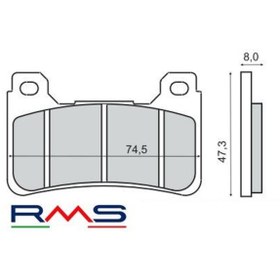 Resim Rms 2950 Organik Fren Balatası 