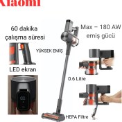 Resim Xiaomi Max 180 Aw Emiş Gücü, LED Ekran, Hayvan Kılı Fırçası ve Çok Yönlü Temizlik Için 60 Dakika Çalışma Süre Vacuum Cleaner G20 Dikey Süpürge 