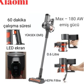 Resim Xiaomi Max 180 Aw Emiş Gücü, LED Ekran, Hayvan Kılı Fırçası ve Çok Yönlü Temizlik Için 60 Dakika Çalışma Süre Vacuum Cleaner G20 Dikey Süpürge 