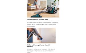 Resim Philips 899W 2.2lt LED Aydınlatma Marathon Ultimate Series Toz Torbasız Süpürge Yeşil+Luciole Lambader Hediye 