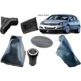 Resim Vts Körük Opel Astra H Vites Körüğü + El Freni Körüğü + Vites Topuzu 5 Ileri Mavi Dikiş 