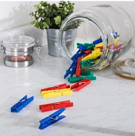 Resim 36 Adet Plastik Mandal, Çamaşır Asma Mandalı, İz Bırakmaz, Ekstra Dayanıklı Çok Renkli 