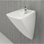 Resim Bocchi Firenze Asma Monoblok Lavabo, 48 Cm, Parlak Beyaz 1082-001-0126 