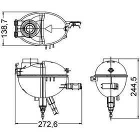 Resim Mercedes C220 W204 Yedek Su Deposu 2007-2013 Mahle Crt209000s 