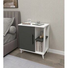 Resim Enda Home Collection Enda Home Taksuk 4 Raflı Kapaklı Komodin 