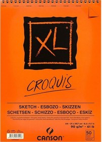 Resim Canson A4 eskiz defteri Croquis XL 90 G Spiralli 