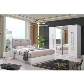 Resim Palermo Yatak Odası-beyaz-sürgülü Ve Aynalı-bazasız Traversli-ücr 