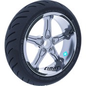 Resim Çınar Extreme Double Stripe Tasarımlı Siyah Karbon Fiber Dokulu Jant Şeridi Sticker Çınar Extreme 