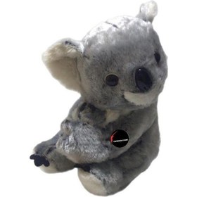 Resim Sevimli Yavrulu Koala Peluş Oyuncak Büyük Boy 40 Cm Gri 